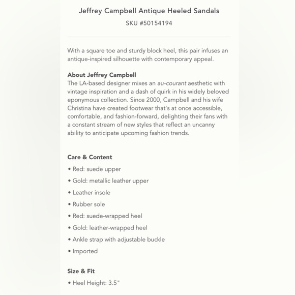 NIB Jeffrey Campbell Antique Suede Sandals Sz. 9 - Picture 10 of 11